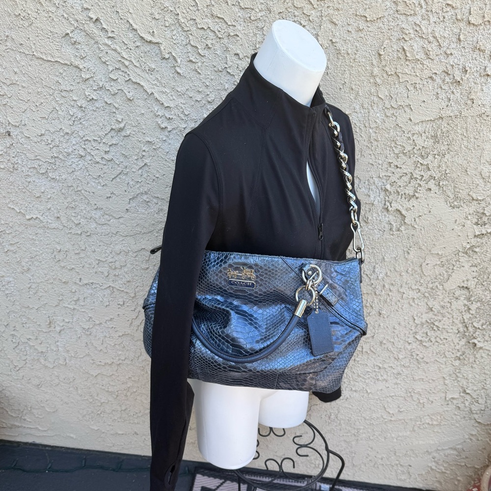 Coach Madison Blue Python Crossbody W/ Dustbag - image 2
